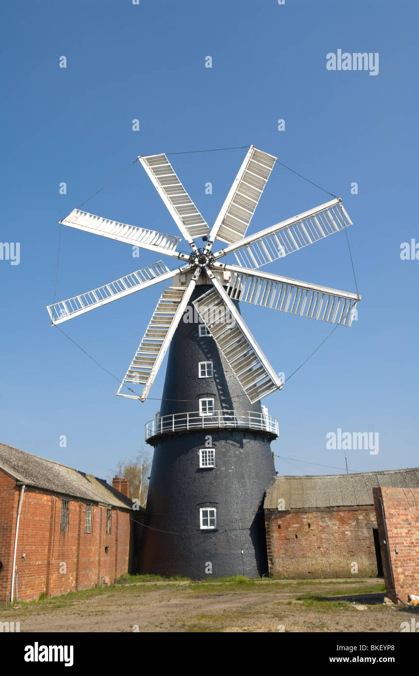 Lavoro Heckington Mulino a vento 8 vele Lincolnshire UK Foto Stock