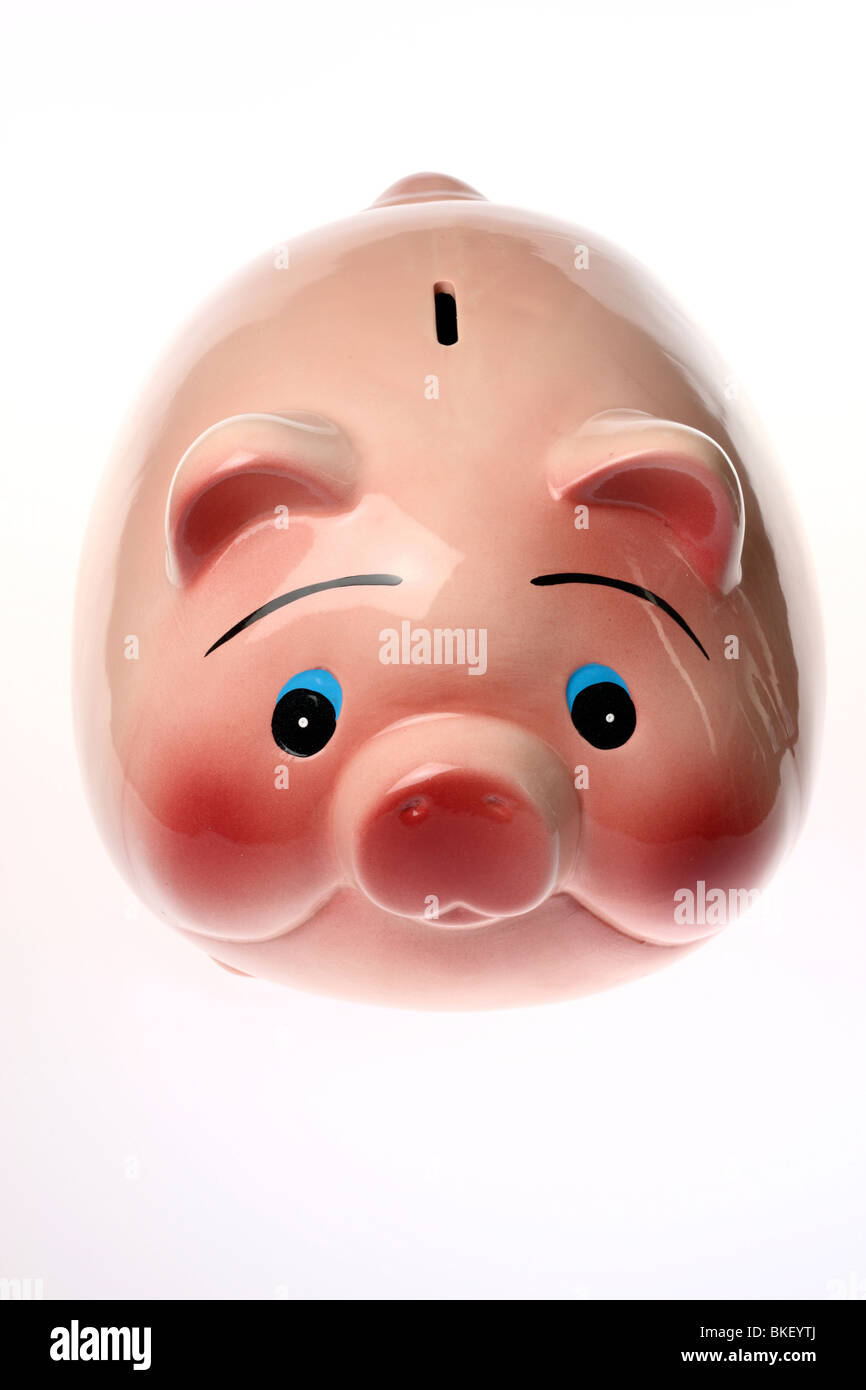 Coin banca nella forma di un suino, ceramica Foto Stock