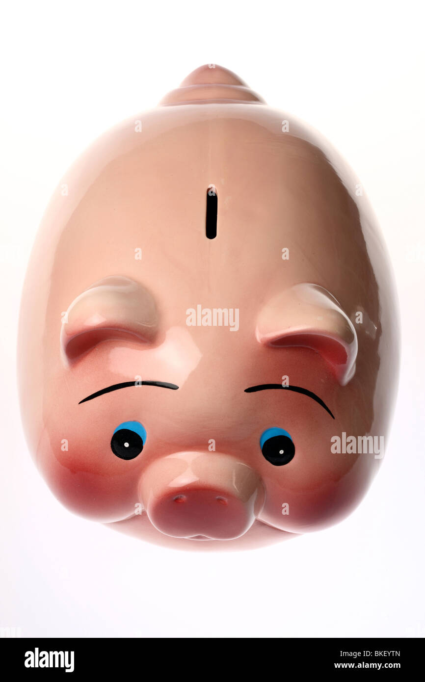 Coin banca nella forma di un suino, ceramica Foto Stock
