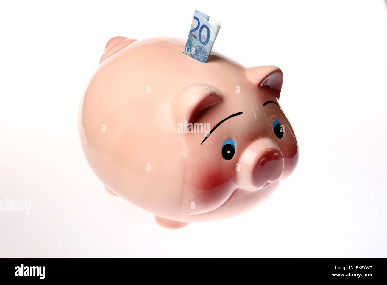 Coin banca nella forma di un suino, ceramica Foto Stock