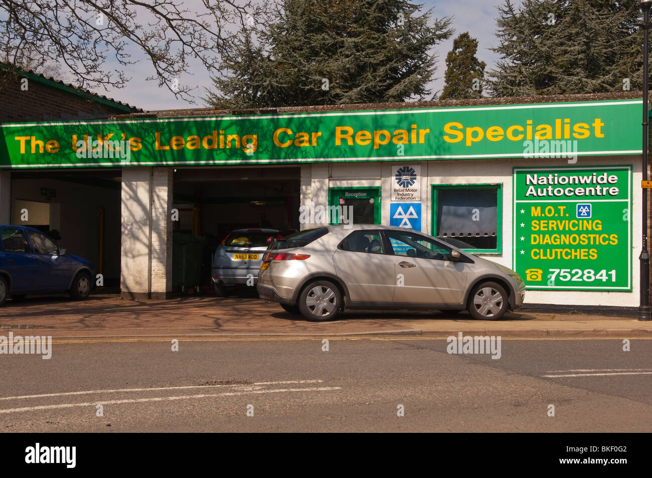 La Nationwide Autosalone riparatori auto a Bury Saint Edmunds , Suffolk , Inghilterra , Gran Bretagna , REGNO UNITO Foto Stock