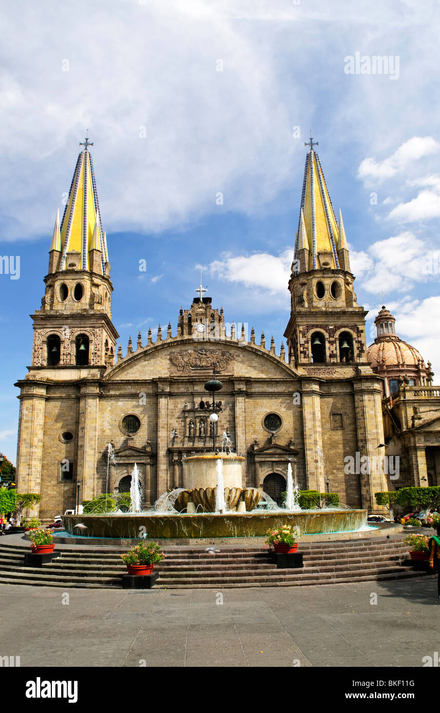 Cattedrale nel centro storico di Guadalajara, Jalisco, Messico Foto Stock