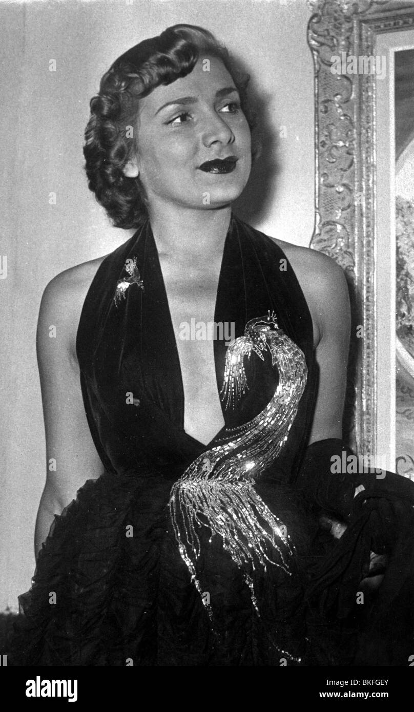 Moda, 1940s, moda ladie, vestito da Alex Maguy, Parigi, 1949, Foto Stock