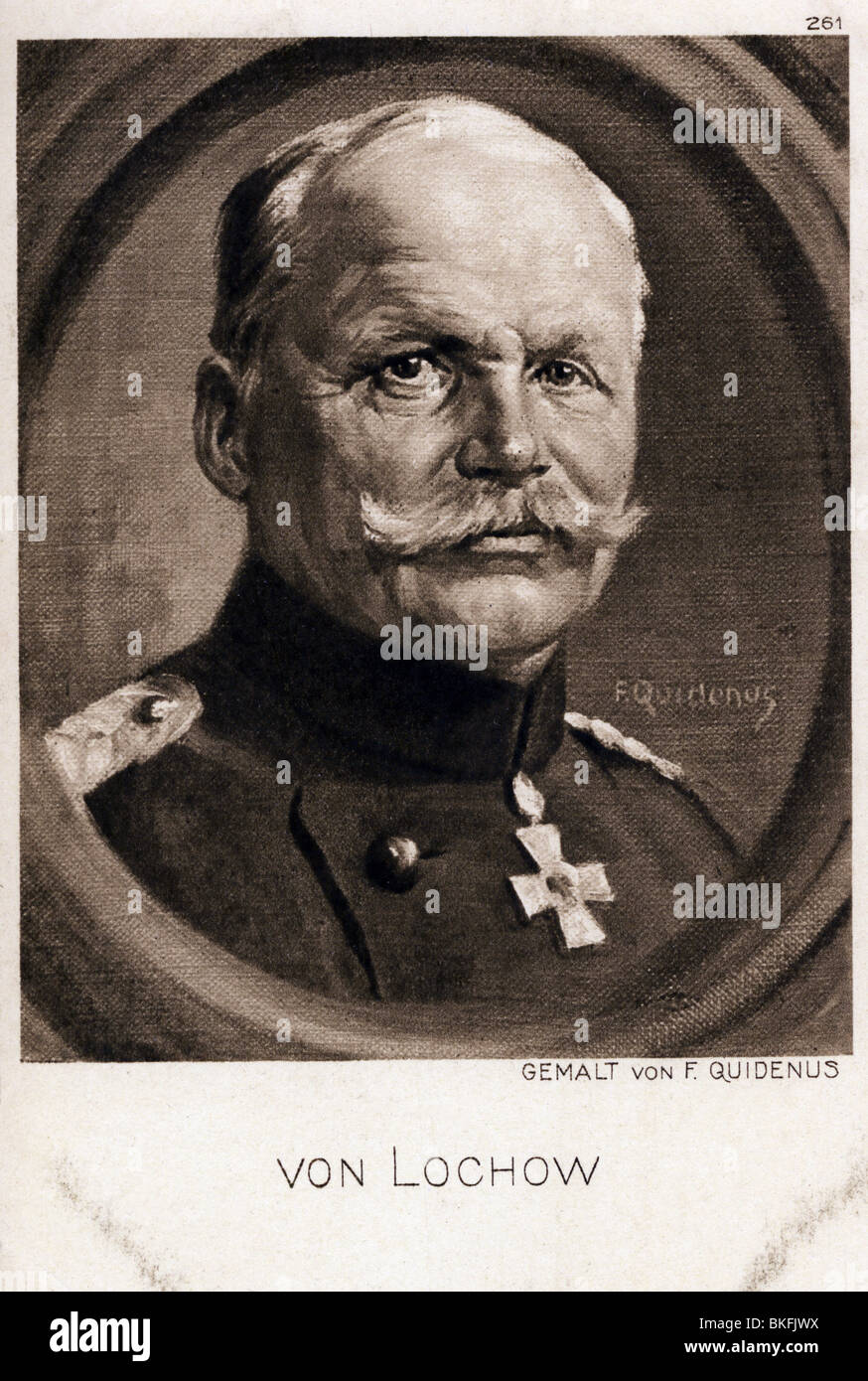 Lochow, Ewald von, 1.4.1855 - 11.4.1942, generale tedesco, ritratto, pittura di Fritz Quidenius, cartolina d'arte, 1916, Foto Stock