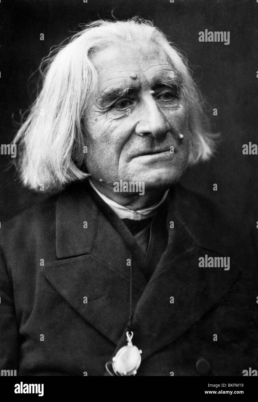 Liszt, Franz, 22.10.1811 - 31.7.1886, compositore e pianista ungherese, ritratto, fotografia di L. Held, Weimar, circa 1885, Foto Stock