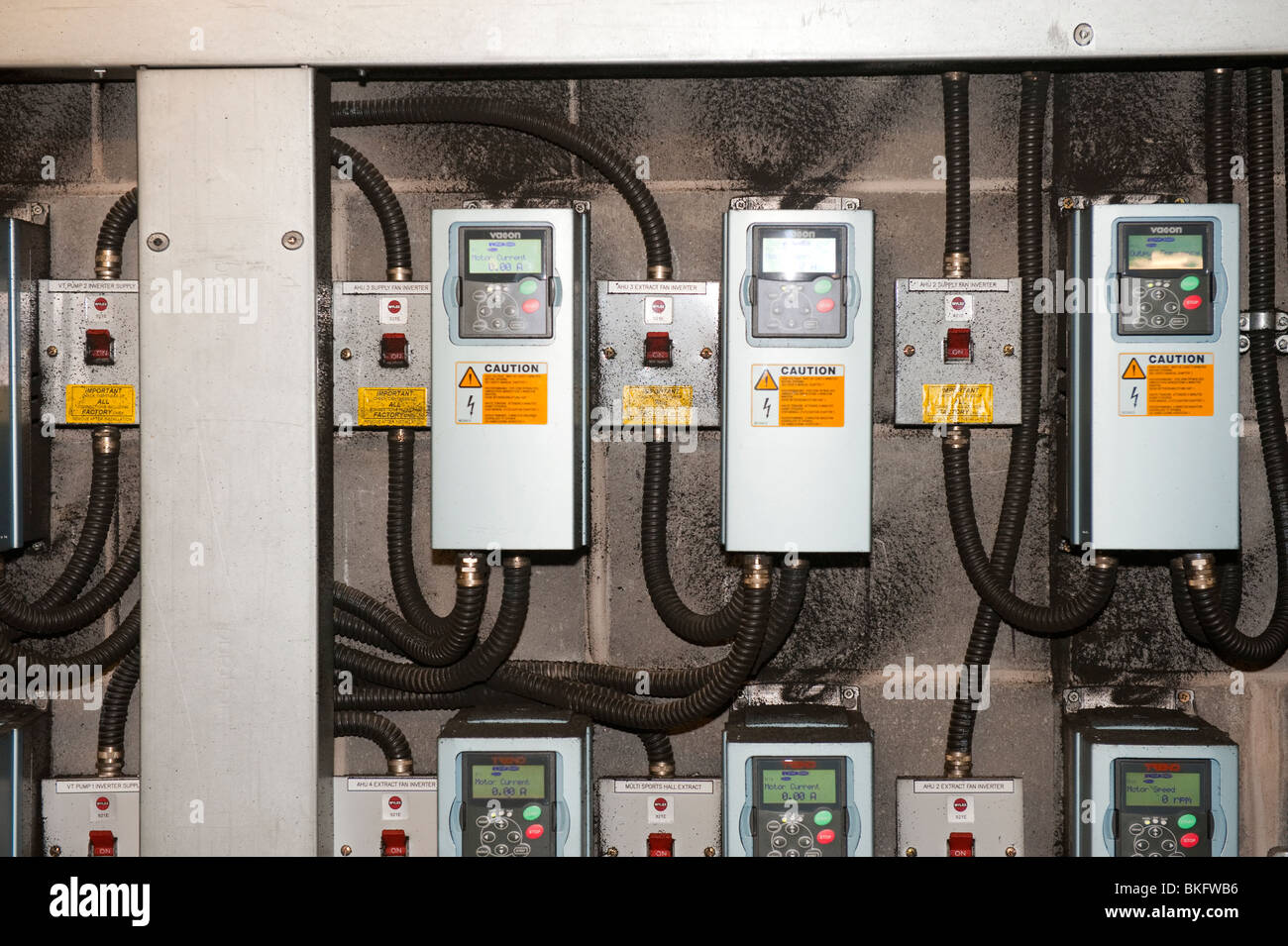 Controller di CHP e temporizzatori fire danneggiato Foto Stock