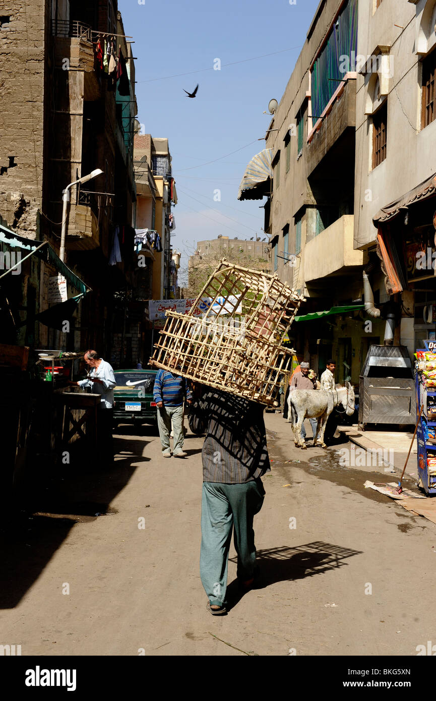 Scena di strada , al gamaliyya ,il Cairo islamica , Egitto Foto Stock