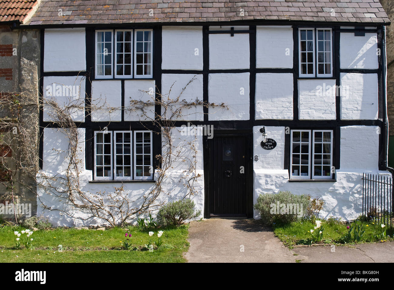 Cottage privato denominato 'il vecchio Rose & Crown' in Steeple Ashton Foto Stock