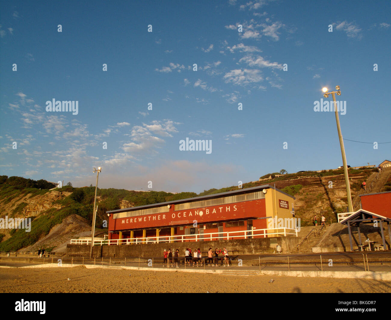 Merewether Ocean bagni in Newcastle, Nuovo Galles del Sud, Australia Foto Stock