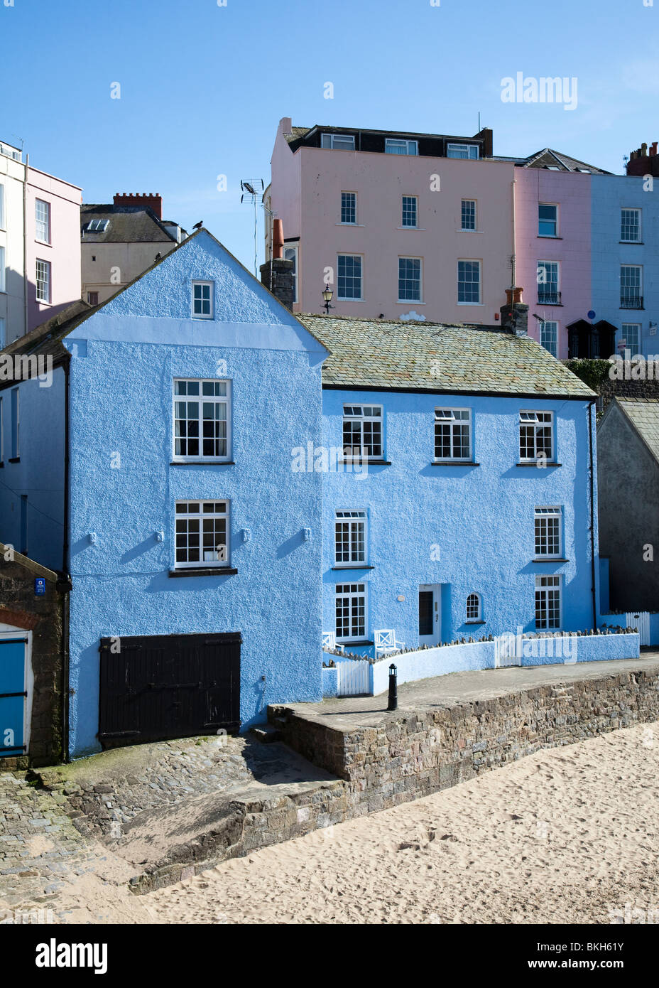 Case Tenby Wales UK Foto Stock