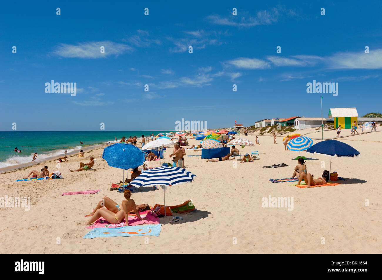 Il Portogallo, Algarve orientale (il Sotavento), Fuseta beach Foto Stock