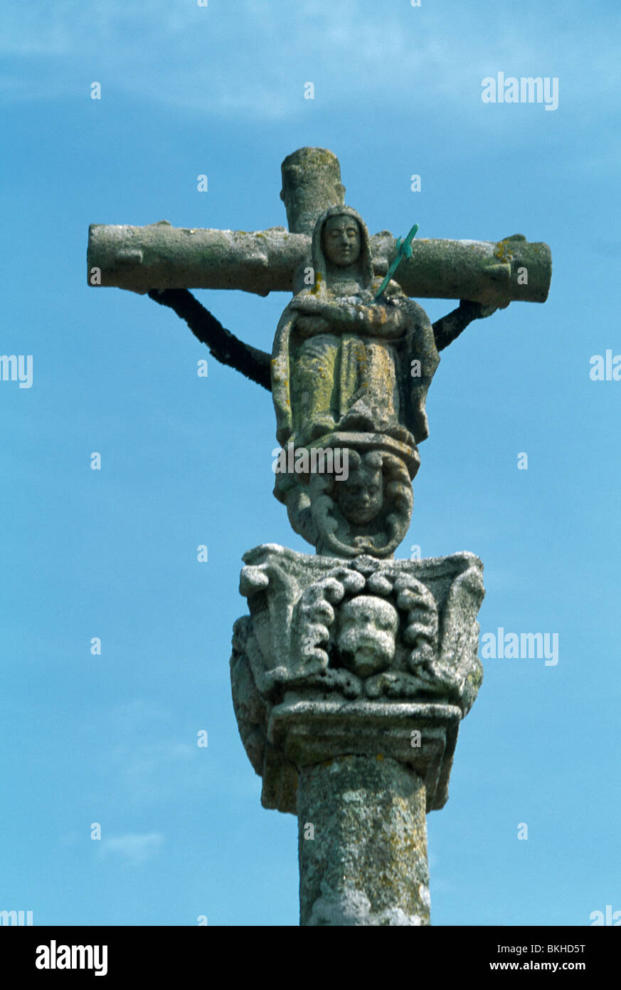 Iria Flavia Galizia Spagna chiesa di Saint Mary Adina Cross Foto Stock
