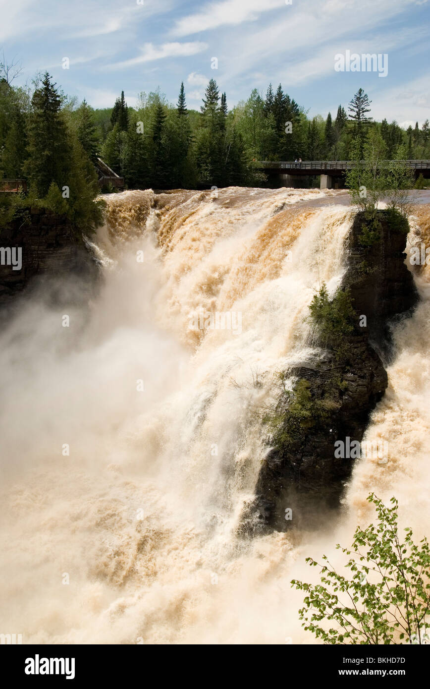 De waterval in Kakabeka provinciaal park,le cascate in Kakabeka parco provinciale Foto Stock