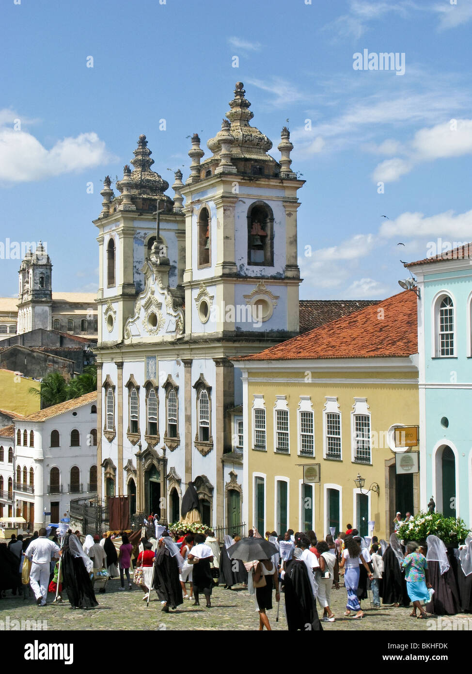 Pelourinho vecchio centro storico di Salvador de Bahia, Brasile Foto Stock