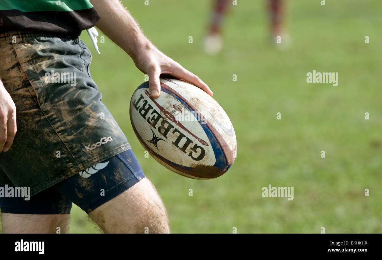 Club Rugby Union. Tenbury Wells v a Claverdon nelle Midlands 5 ovest (sud-ovest) league. Foto Stock
