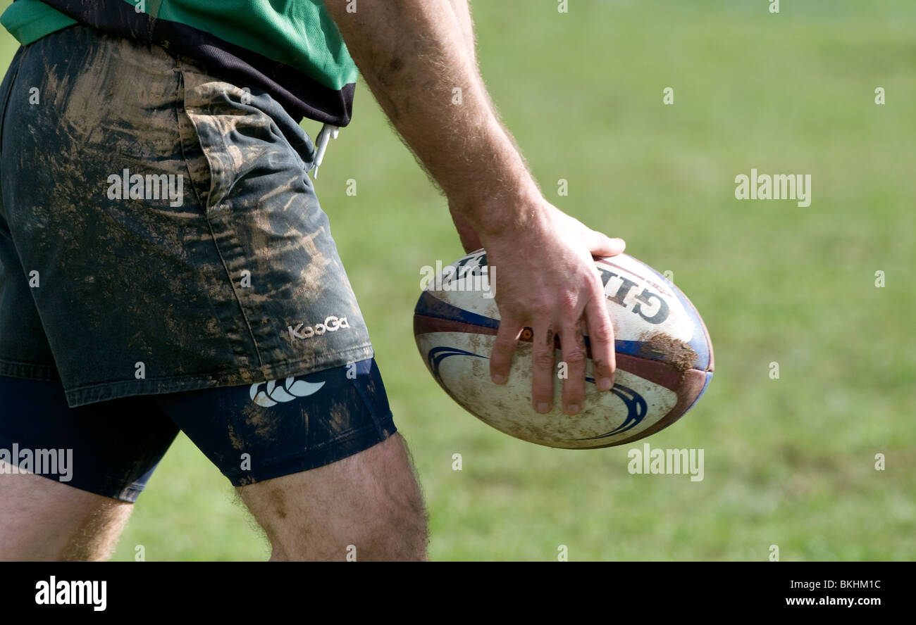 Club Rugby Union. Tenbury Wells v a Claverdon nelle Midlands 5 ovest (sud-ovest) league. Foto Stock