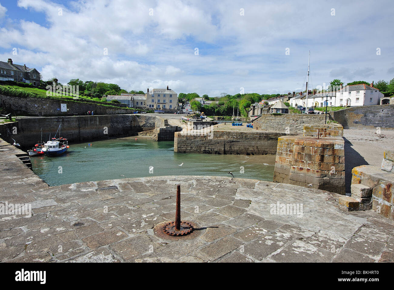 Porto storico, Charleston, Cornwall, Regno Unito Foto Stock