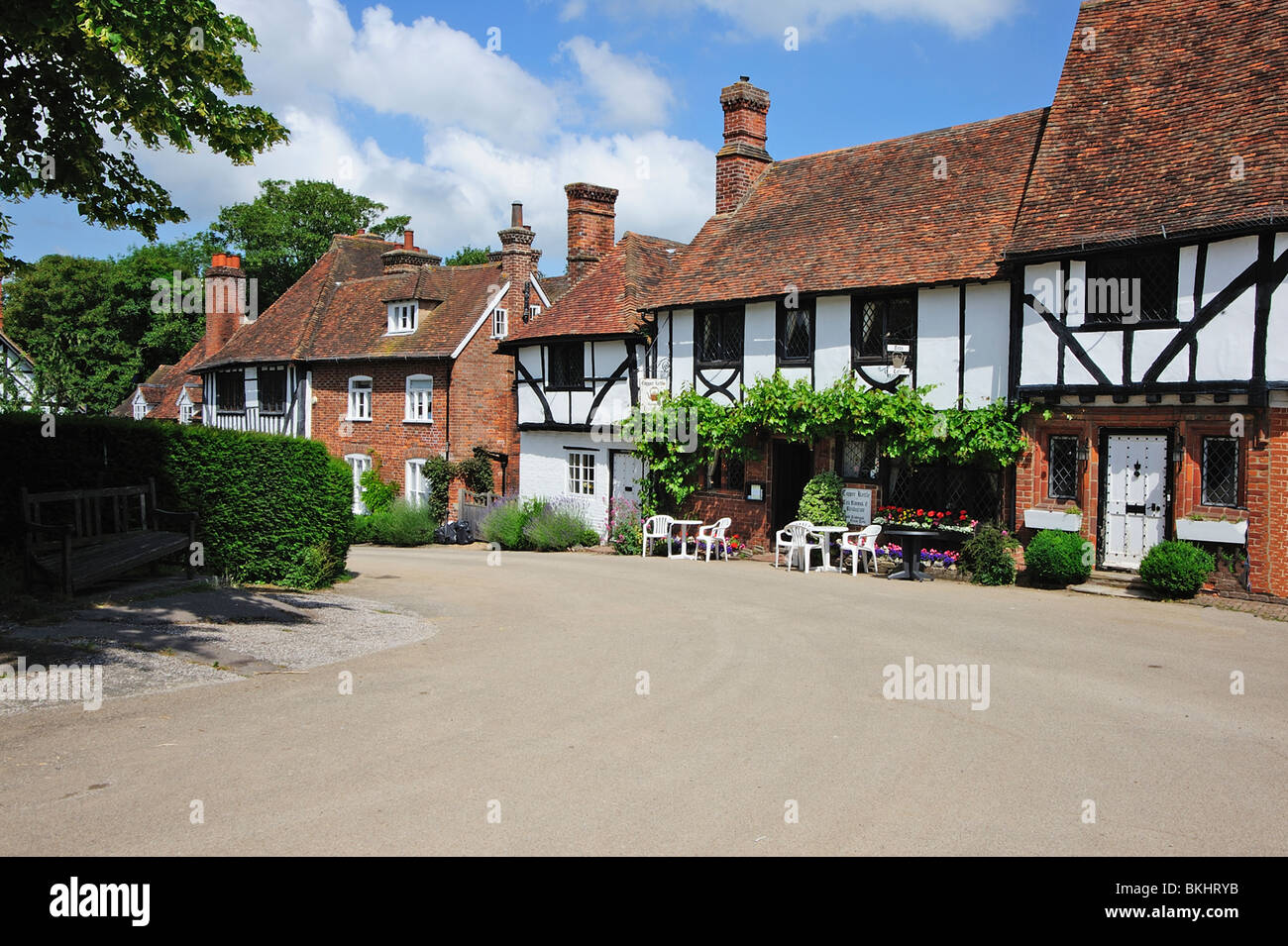 Row cottages, Chilham, Canterbury, Kent, Regno Unito Foto Stock