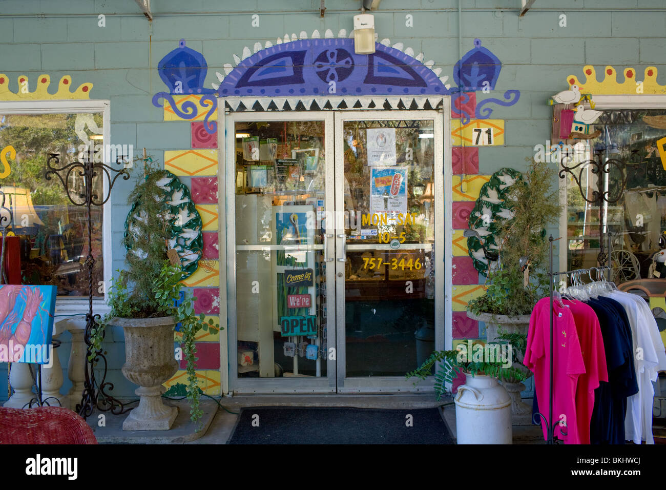 Un simpatico negozio in Bluffton, Carolina del Sud, sul fiume può Foto Stock