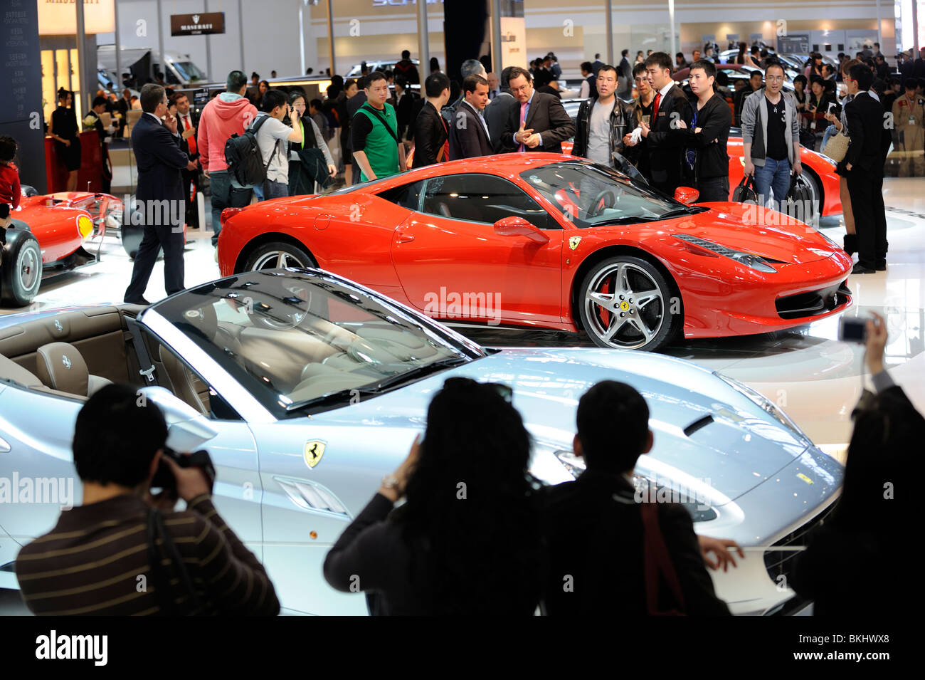 Ferrari stand presso il Beijing Auto Show 2010 Foto Stock