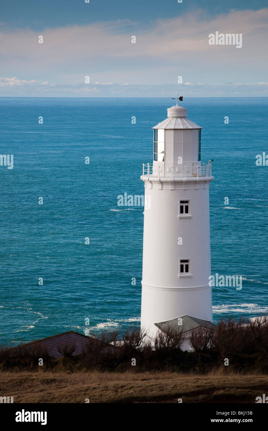 Trevose Head Lighthouse; Cornovaglia Foto Stock