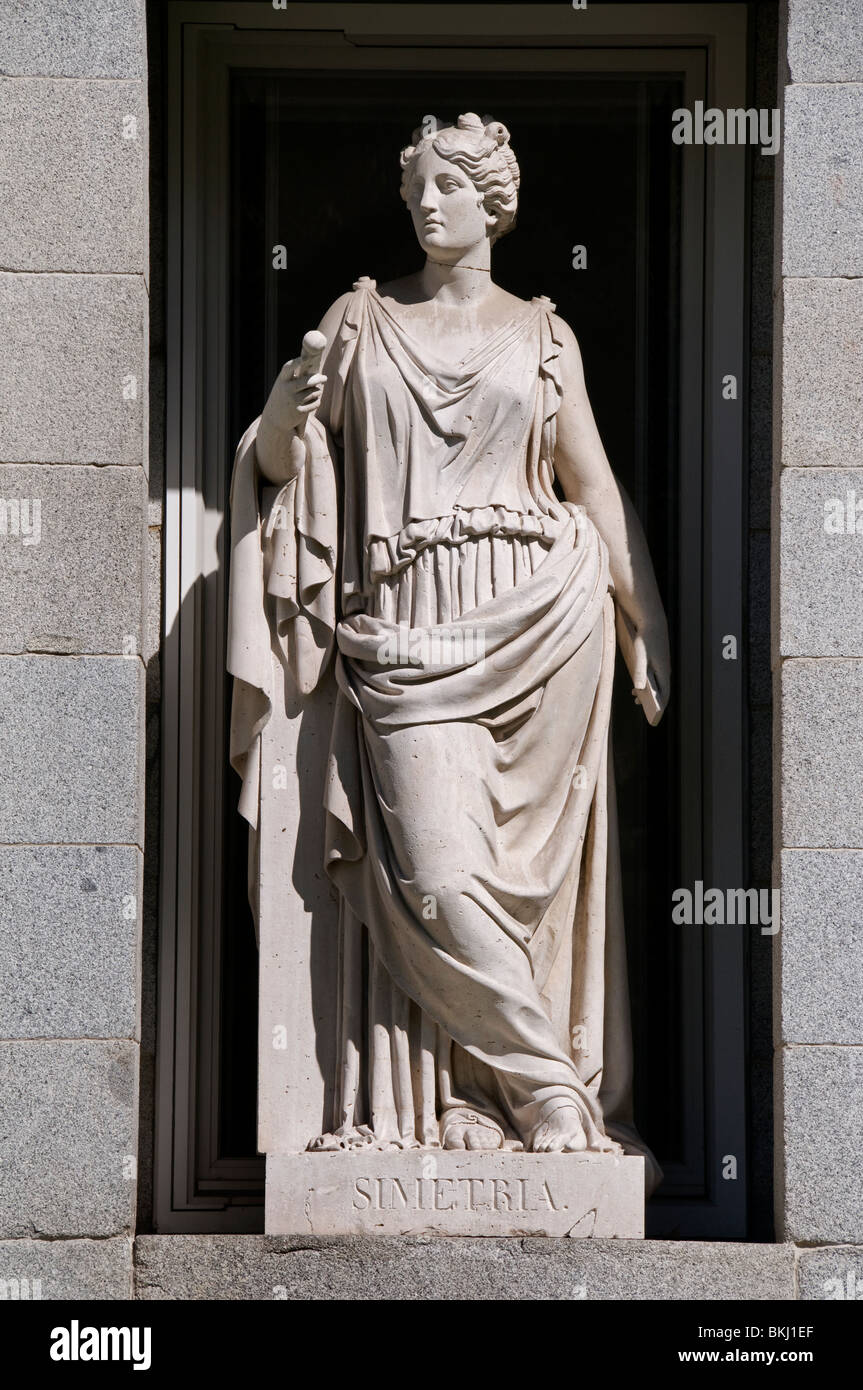 Simmetria Simetria Museo Prado Madrid Spagna Neo Greco Romano Foto Stock