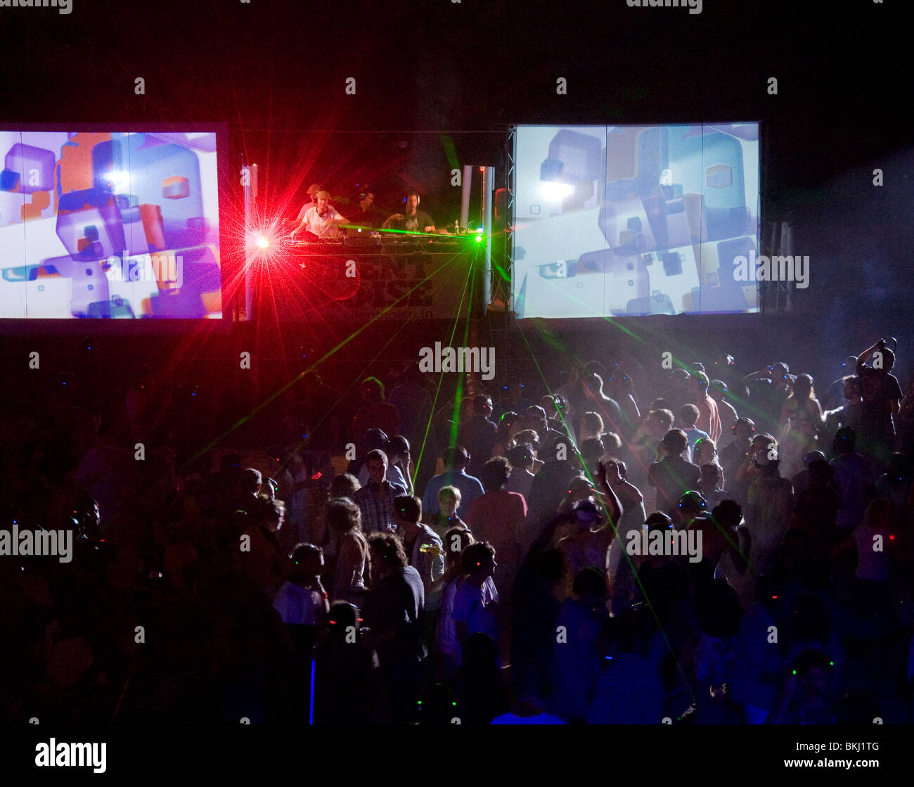 Discoteca silenziosa in Palolem Goa in India Foto Stock