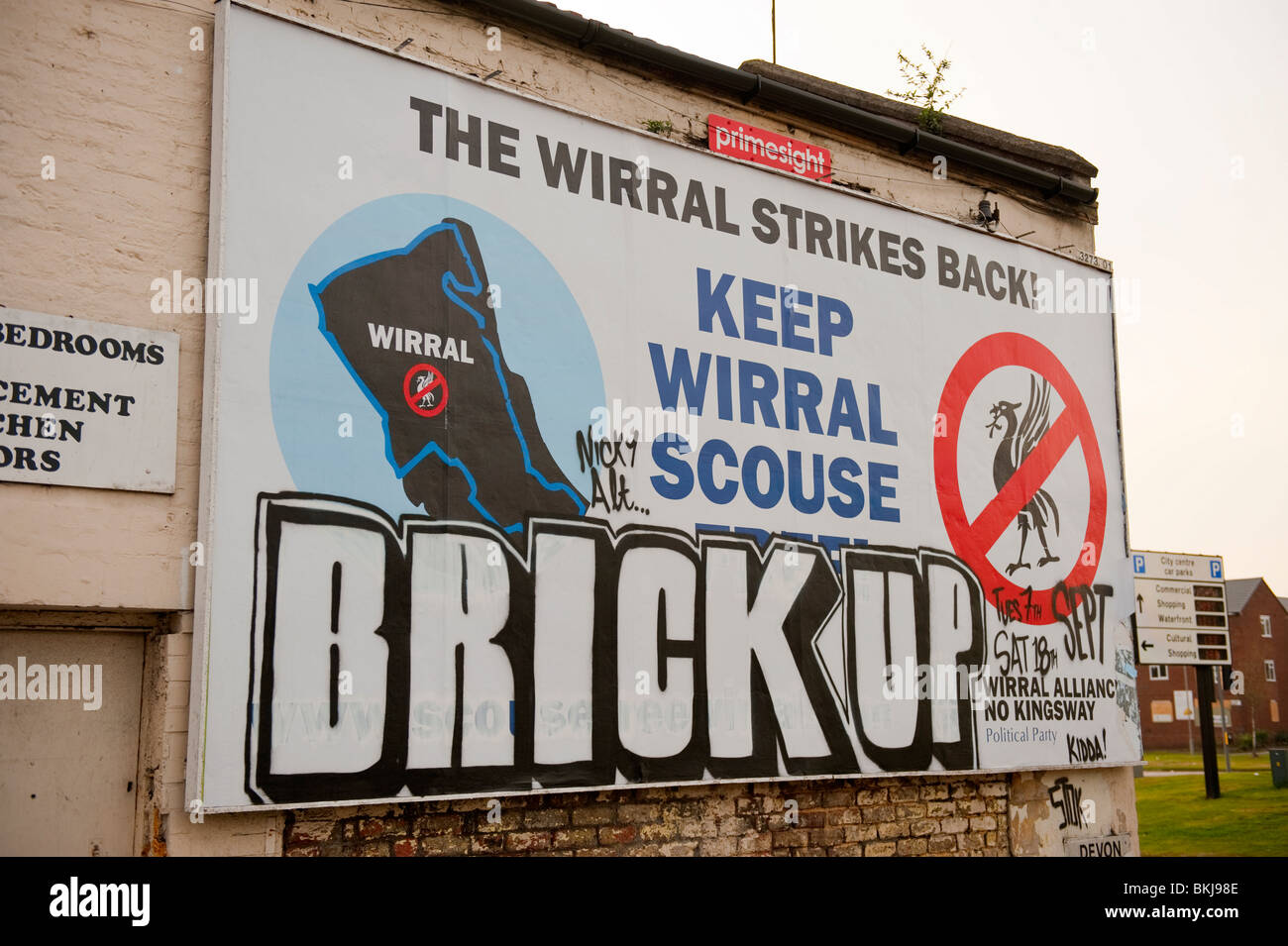 Tenere Wirral Scouse poster in omaggio Foto Stock