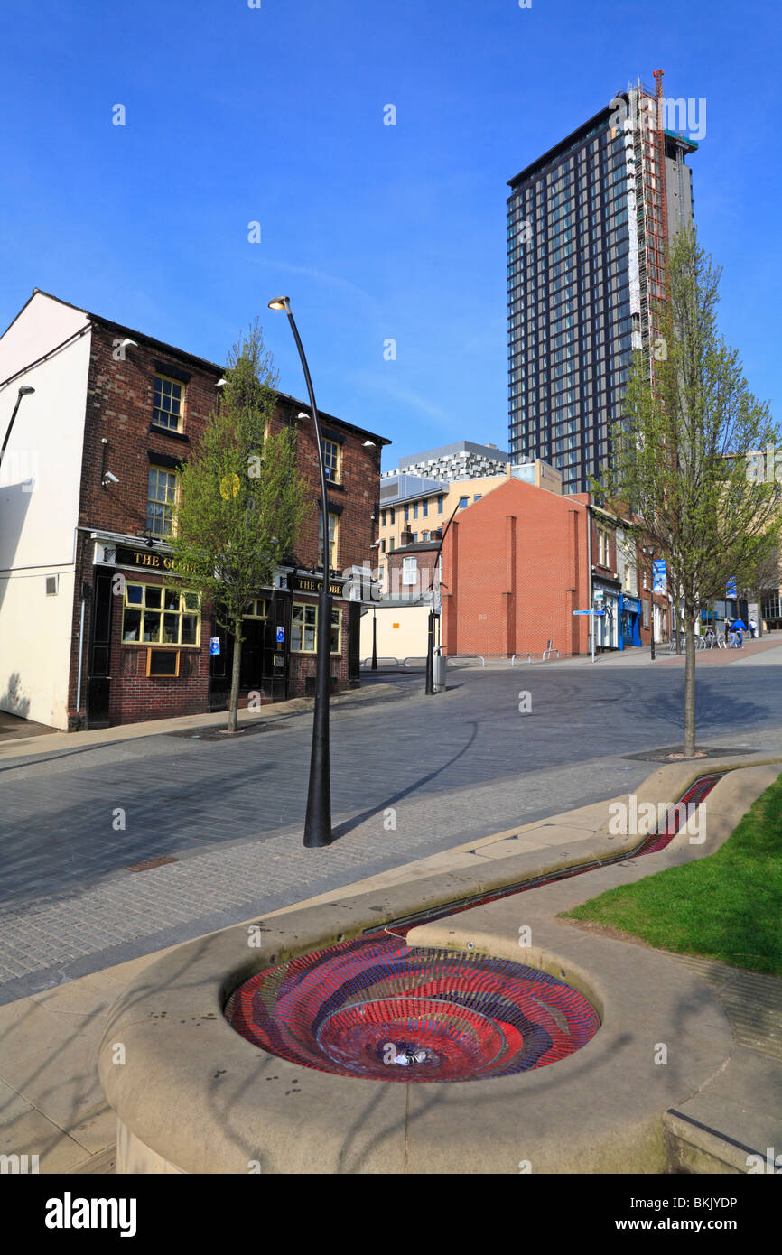 Howard Street, parte della città di Campus, Sheffield Hallam University, Sheffield South Yorkshire, Inghilterra, Regno Unito. Foto Stock