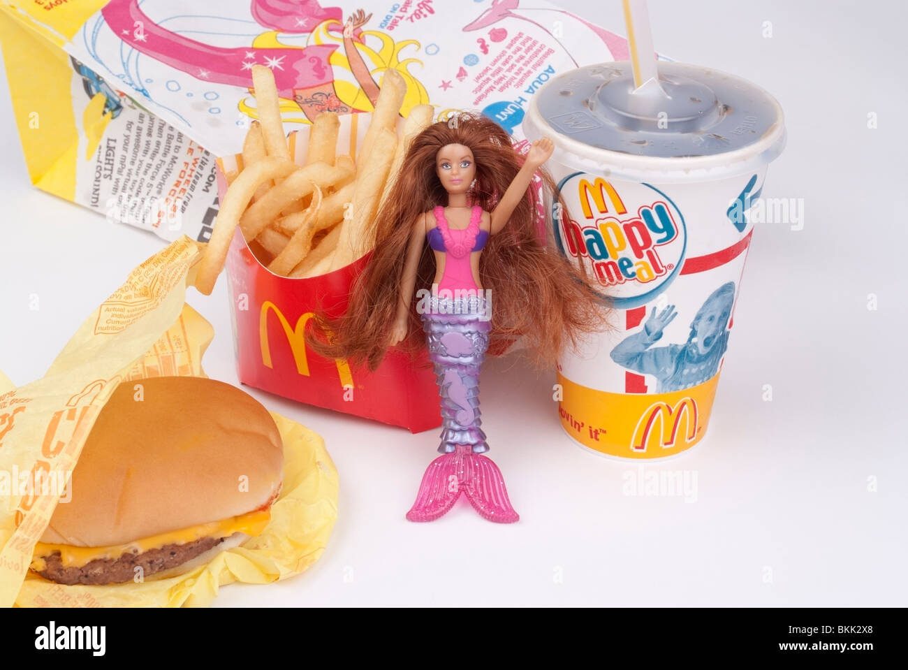 Santa Clara County i supervisori passa la prima ordinanza negli Stati Uniti di vietare i giocattoli in "High-Calorie" fast-food i pasti per i bambini Foto Stock