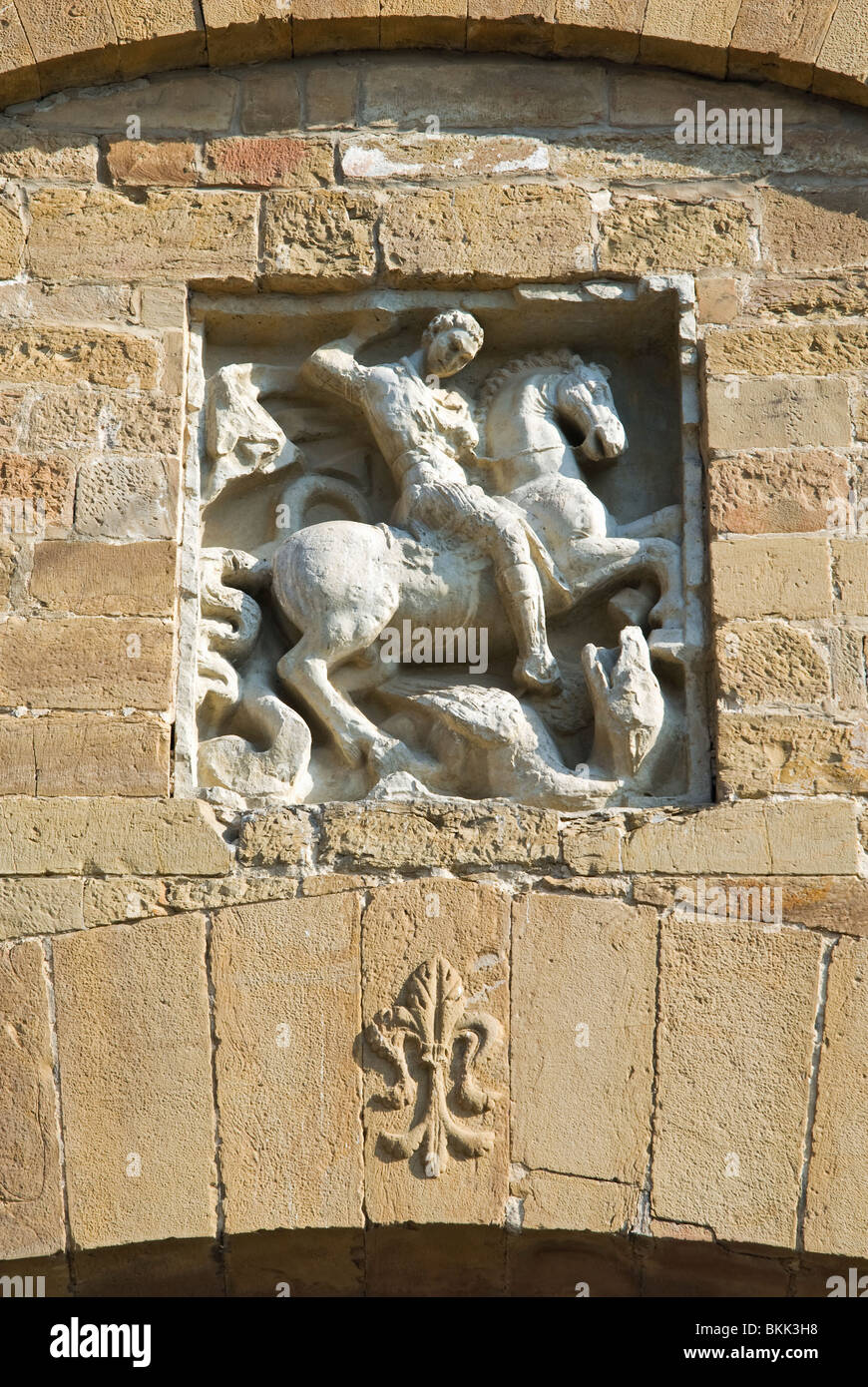 Stemma della città di Via San Leonardo, Firenze (Firenze), il Sito Patrimonio Mondiale dell'UNESCO, Toscana, Italia, Europa Foto Stock