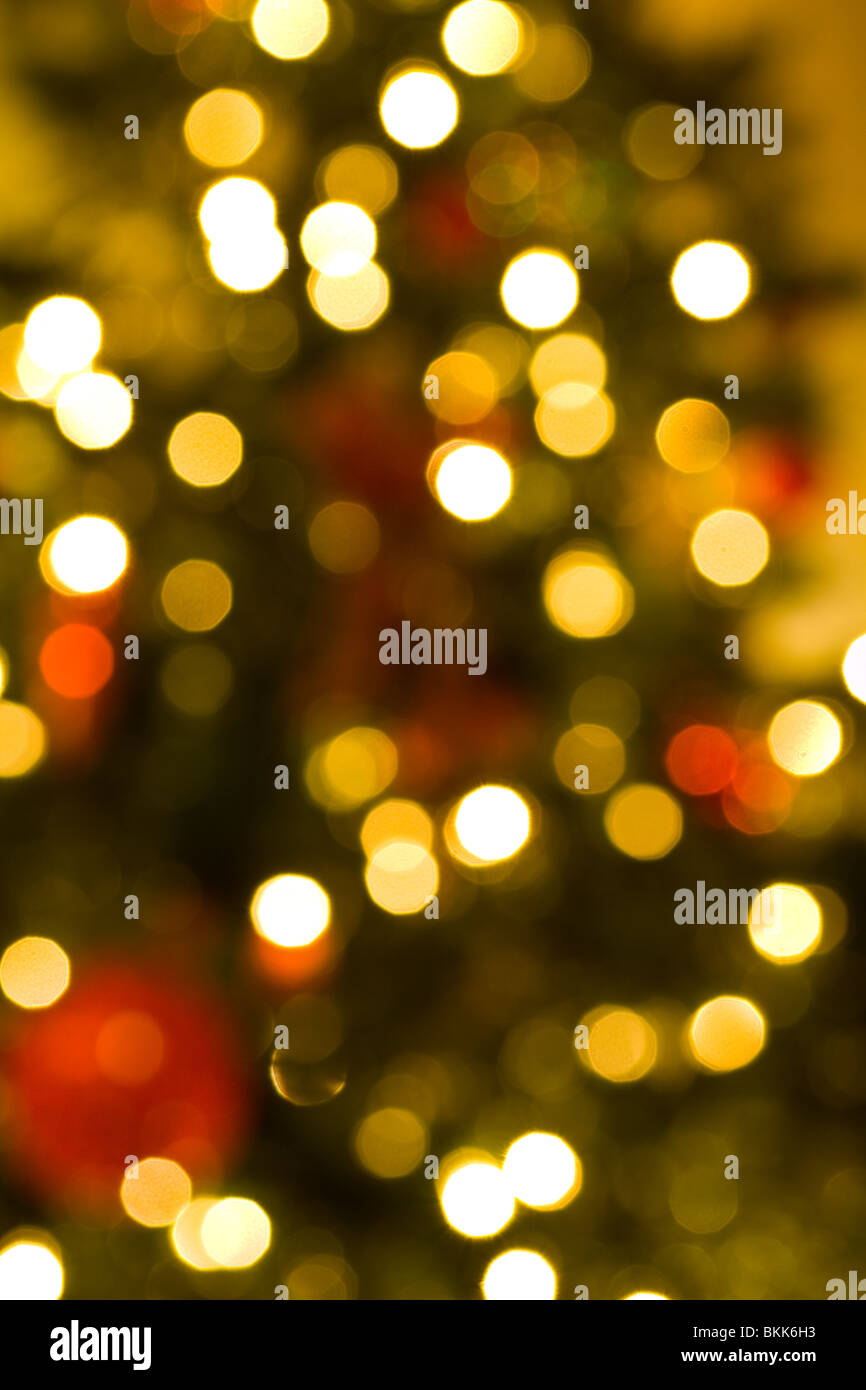 De-focalizzato le luci di Natale Foto Stock