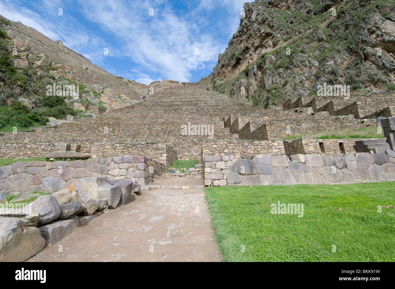 Ollantaytambo rovine Inca, Perù Foto Stock