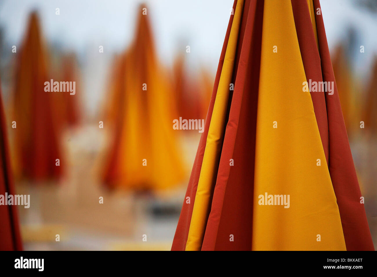 Un display a colori sulla spiaggia di Pescara, Abruzzo, Italia Foto Stock