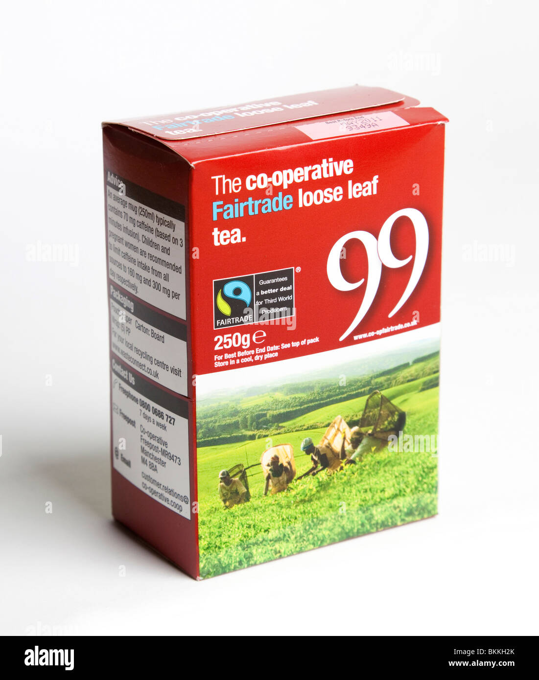 Co-operative Fairtrade pack di foglie di tè Foto Stock
