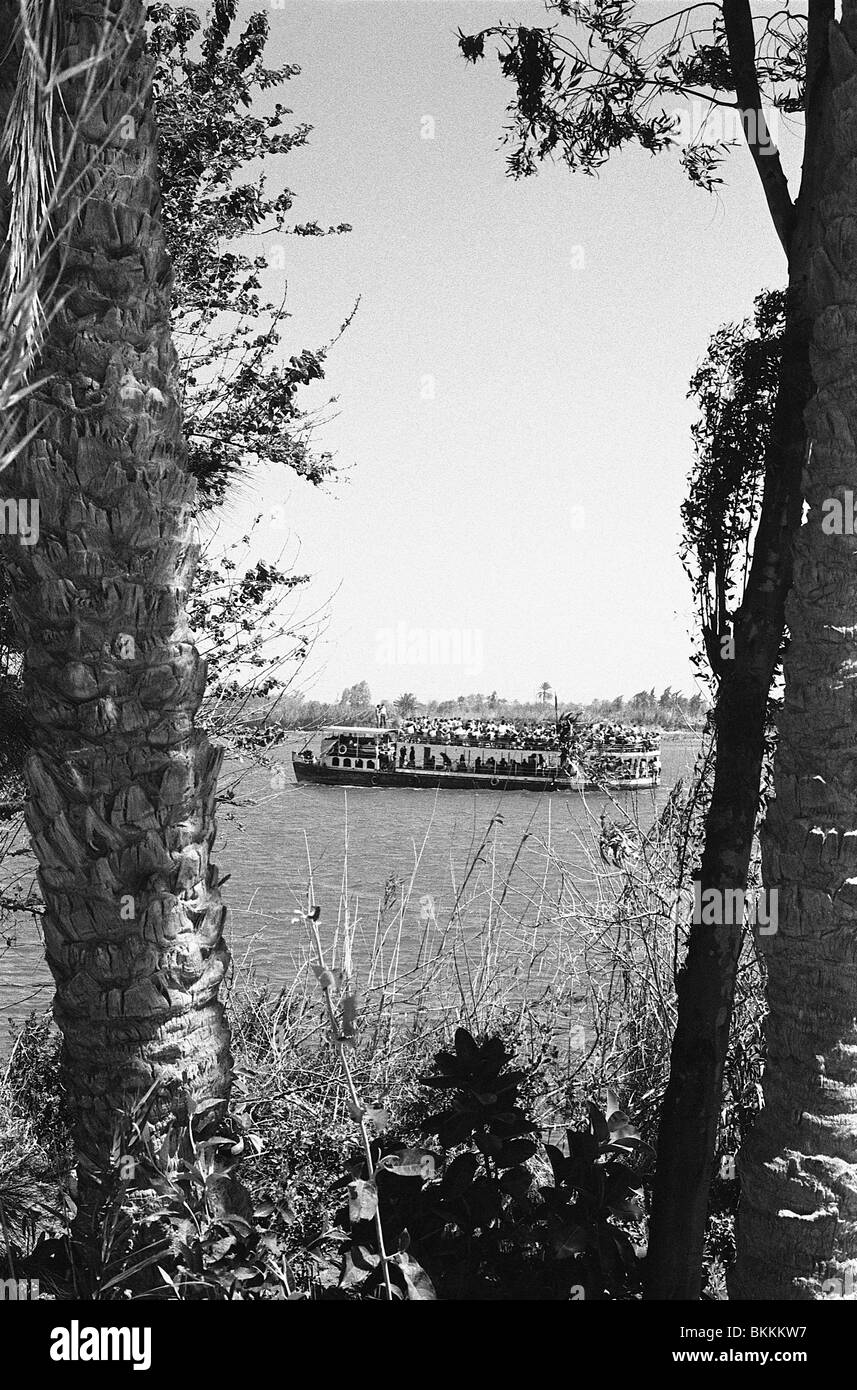 Barca sul fiume Nilo Foto Stock