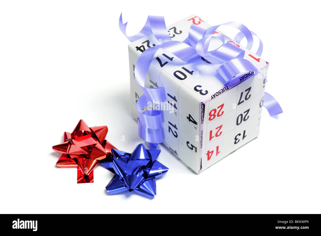 Pacco regalo e archetti in regalo Foto Stock