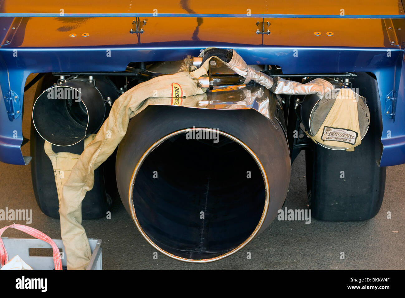 Fire Force Jet motore auto presso il big bang di Santa Pod Raceway Inghilterra Foto Stock