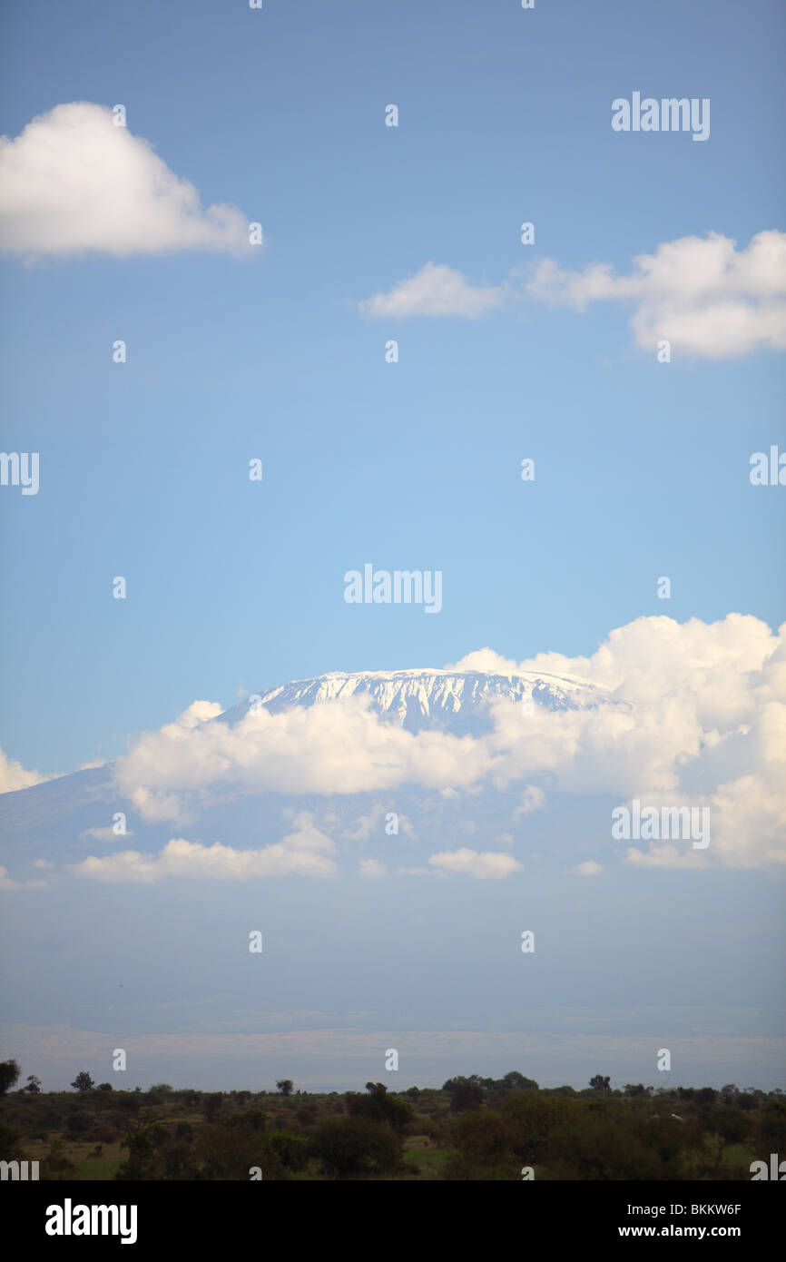 Kenya, Oriente, Africa, paesaggio, lungo la strada C102, il monte Kilimanjaro Foto Stock