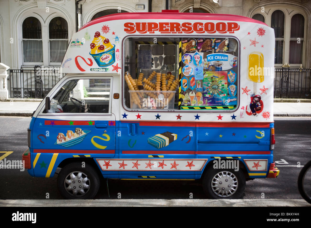 Superscoop Ice Cream Van Londra Foto Stock