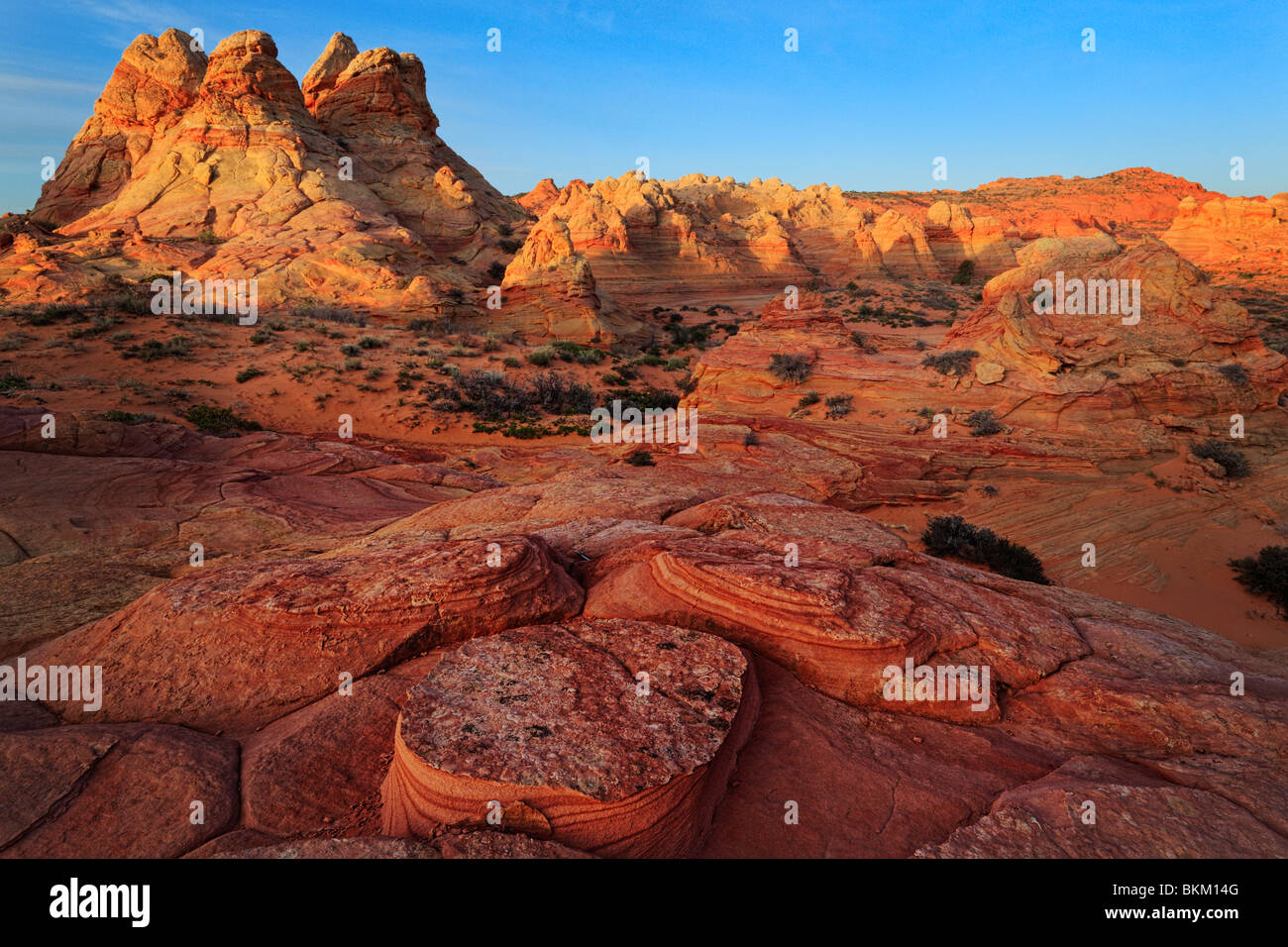 Le formazioni rocciose in Vermiglio scogliere monumento nazionale, Arizona Foto Stock