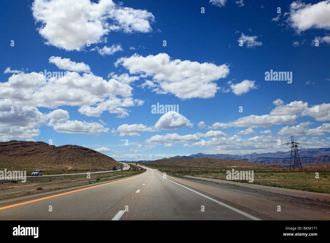 Un tratto della I-95 Interstate Highway in Nevada settentrionale Foto Stock