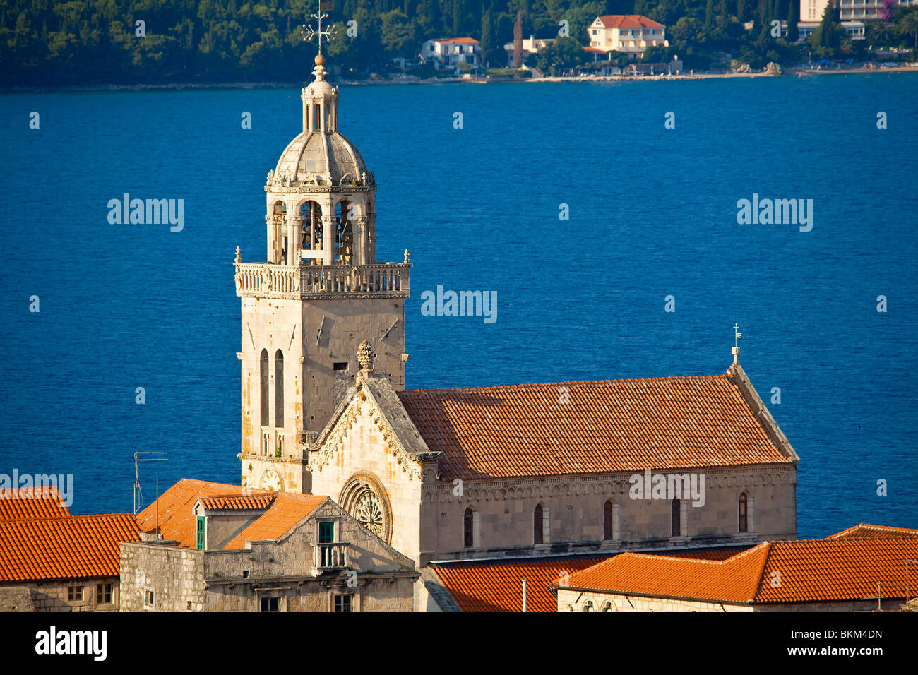 Croazia, Dalmazia, costa dalmata, Isola di Korcula Korcula Città Foto Stock