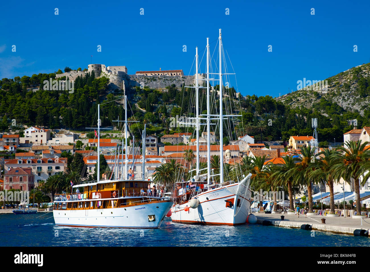 Isola di Hvar Hvar città, Croazia Foto Stock