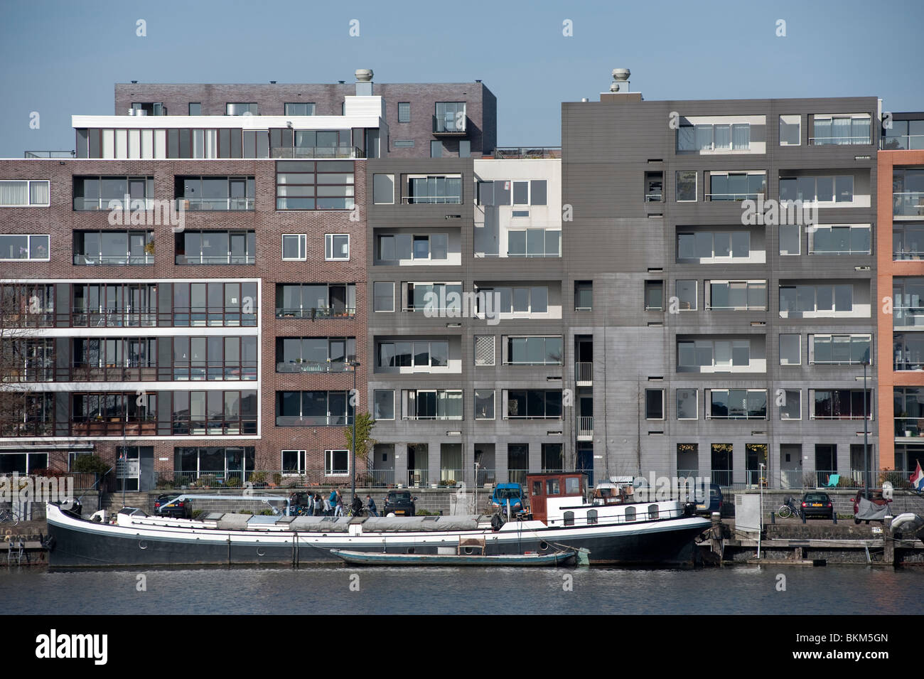 Moderno appartamento edifici nell isola di Giava quartiere di Amsterdam Paesi Bassi Foto Stock