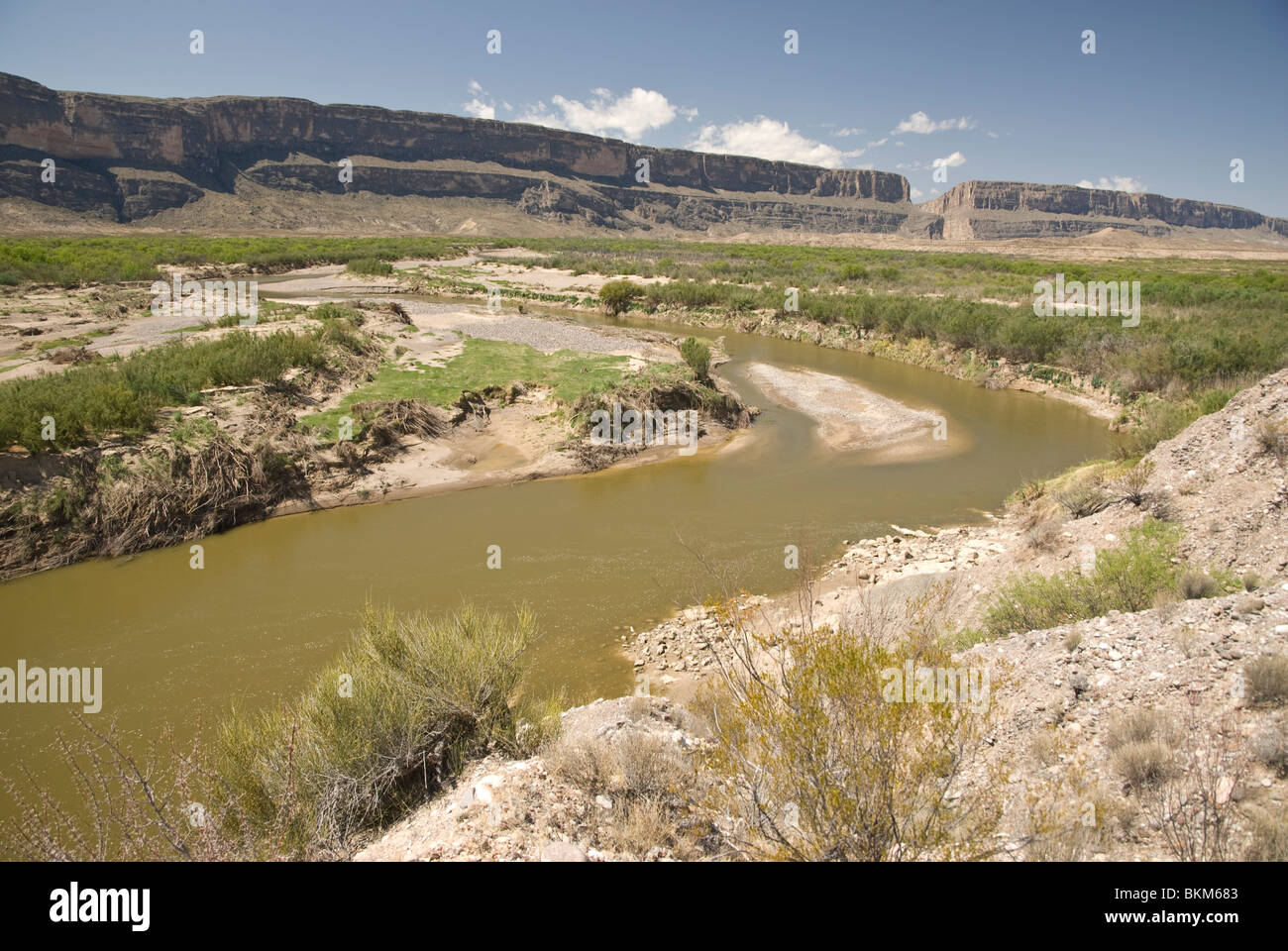 Big Bend National Park, Texas USA: Il fiume Rio grande, confine tra Stati Uniti e Messico, scorre attraverso il Big Bend National Park nel Texas occidentale. ©Bob Daemmrich Foto Stock