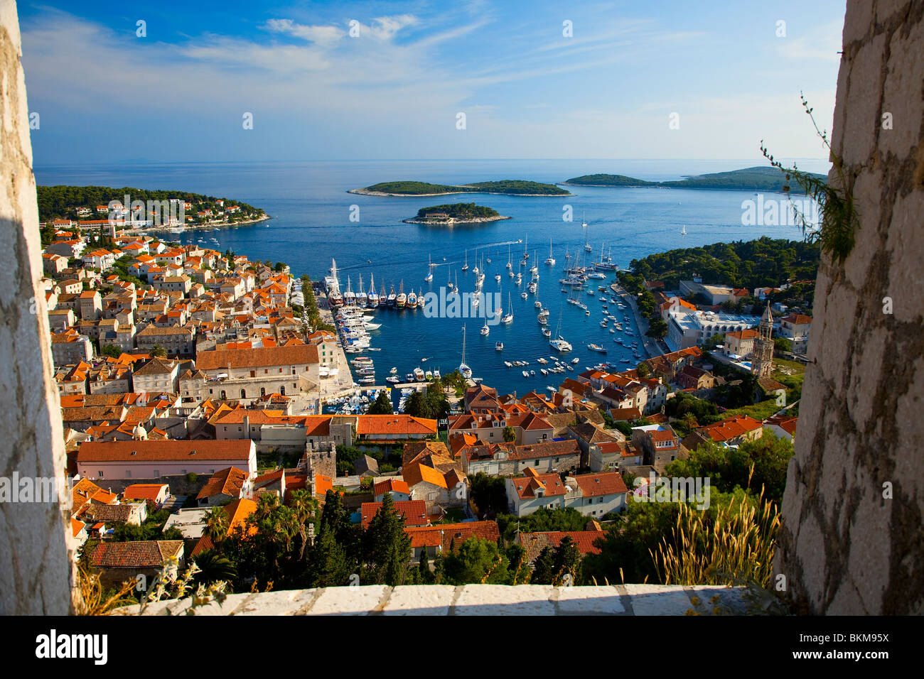 Isola di Hvar Hvar città, Croazia Foto Stock