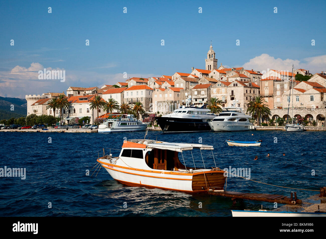 Croazia, Dalmazia, costa dalmata, Isola di Korcula Korcula Città Foto Stock