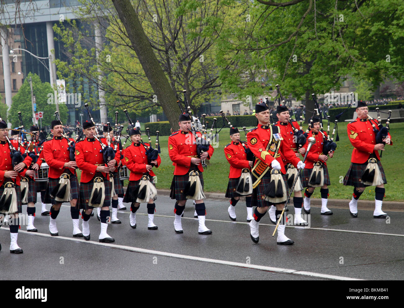 RCMP Scottish Marching Band Foto Stock