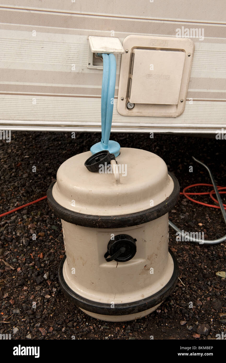 Aquaroll approvvigionamento di acqua per caravan Foto Stock